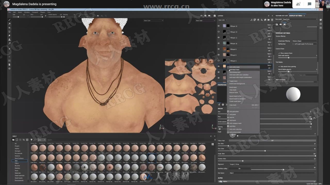 Substance制作写实3D角色模型贴图视频教程 Substance Painter 第8张